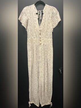 Free People Romper with Button Front